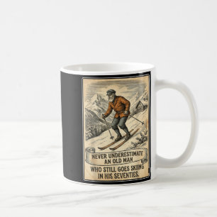 Mug 70e anniversaire d'un homme qui fait du ski skieur