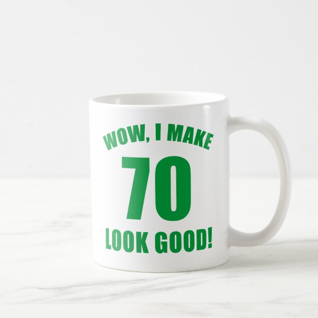 Mug 70e anniversaire Gag cadeau (g) (Droite)