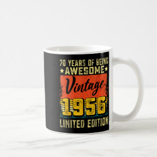 Mug 70e anniversaire vintage 1956 70 ans décoration