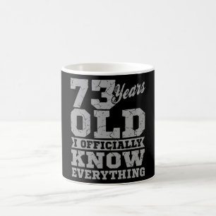 Mug 73 ANS ÂGÉ 73 Anniversaire Cadeau Papa sait tout