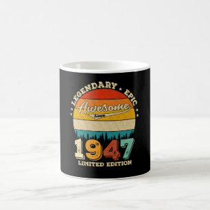 Mug 75 ans Awesome depuis 1947 75e anniversaire Cadeau