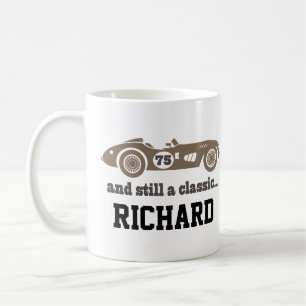 Mug 75e anniversaire Voiture Vintage Cadeau 75 ans