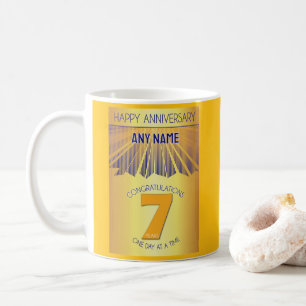 Mug 7 ans d'anniversaire de sobriété 12 Étapes Rayon