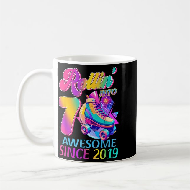 Mug 7 Ans Incroyable Depuis 2019 Hockey Thème Annivers (Gauche)