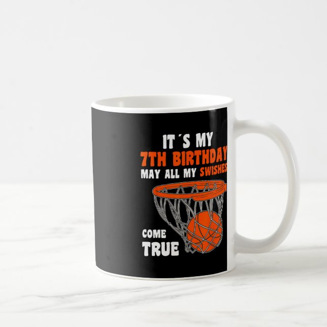 Mug 7 ans Joyeux 7e anniversaire Basketball 7e anniver (Droite)