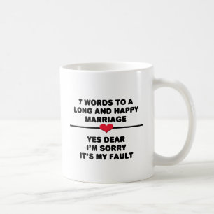 Mug 7 Mots Pour Un Mariage Long Et Heureux