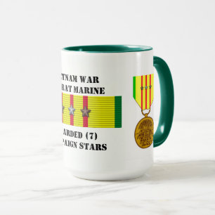 MUG 7 STARS DE COMBAT MARINE DU VIETNAM