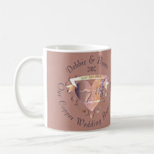 Mug 7e anniversaire des Mariages en cuivre 
