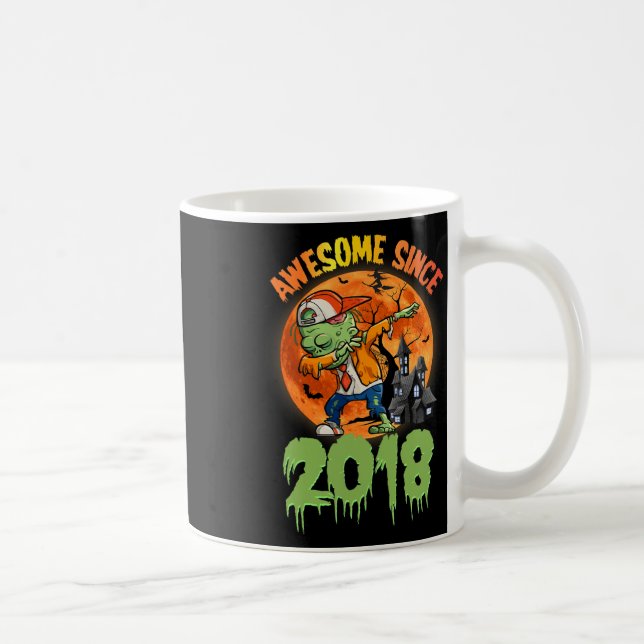 Mug 7e anniversaire Halloween Dabbing Zombie Awesome S (Droite)