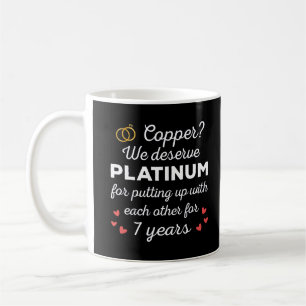 Mug 7e anniversaire Mariage I - Couple amusant en cuiv