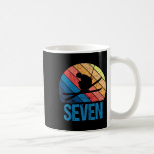 Mug 7e anniversaire Retro Ski Ski 7 ans Garçons Fille