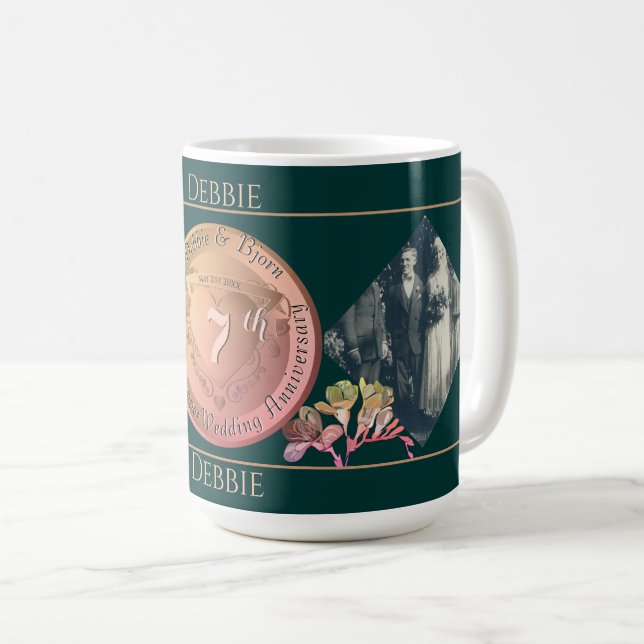 Mug 7e Frérie en cuivre 2 Photos (Devant droit)