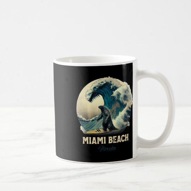 Mug 7plage de Miami Floride Surfing Planche de surf  (Droite)