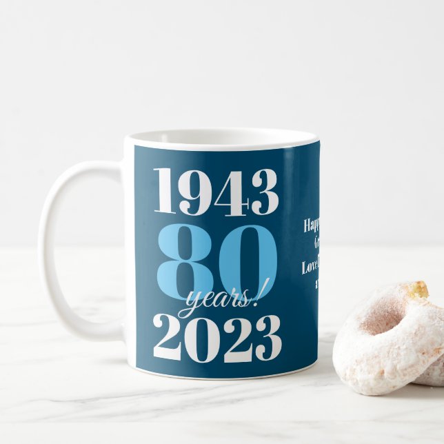 Mug 80e anniversaire Date spéciale (Avec donut)