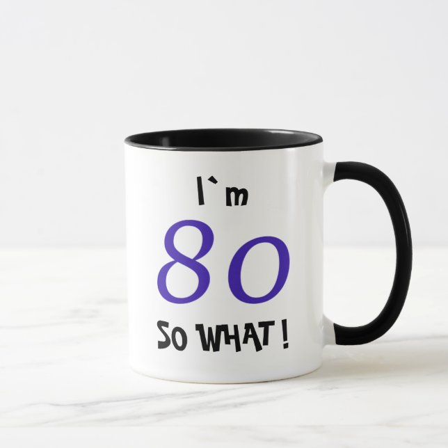 Mug 80e anniversaire drôle cadeau inspirationnel Alors (Droite)