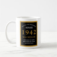80e anniversaire personnalisé 1942 Elégant Black G