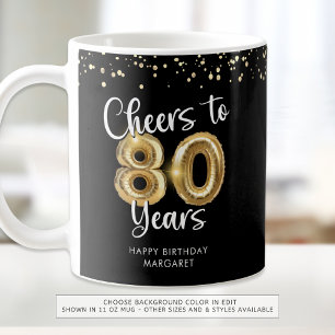 Mug 80e anniversaire Soeurs à 80 ans Ballons d'or