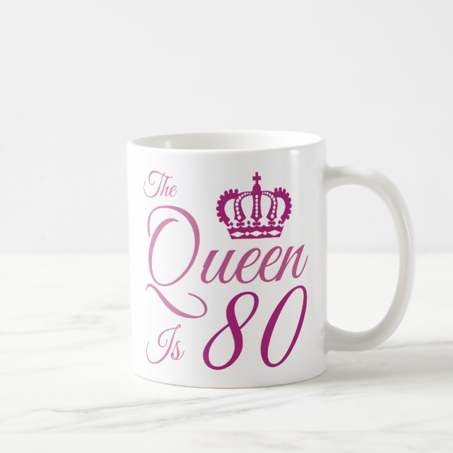 Mug 80e Birthday Queen (Droite)