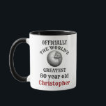 Mug 80th Birthday Greatest 80 year old Ajouter Votre N<br><div class="desc">Faites savoir à cette personne spéciale qu'elle est le plus grand enfant du monde de 80 ans avec cette merveilleuse tasse de 80 ans. Un design classique élégant pour lui. Texte facilement édité en utilisant le modèle fourni.</div>