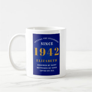 Mug 80th Birthday Standards Born 1942 Ajouter Votre No