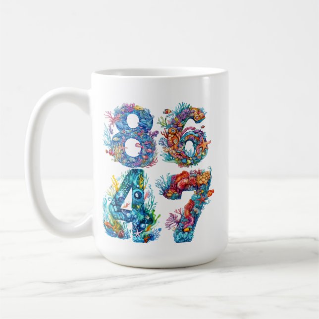 MUG 8647 NUMÉROS À THÈME OCÉAN ANTITRUMP (Gauche)