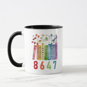 Mug 8647 Subtle Anti Trump Anti MAGA 86 47 Floral LGBT