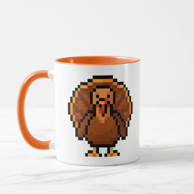 Mug 8-bit Retro Turkey (Gauche)