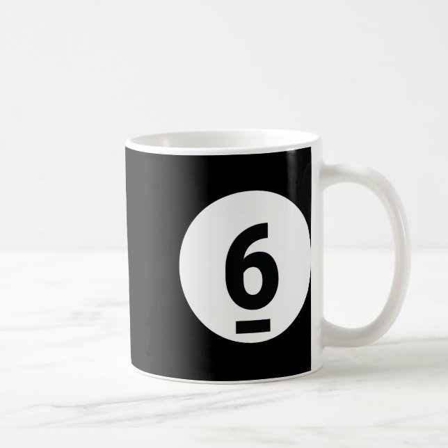 Mug 8 Pool Ball 6 Billiards Costume Halloween Groupe M (Droite)