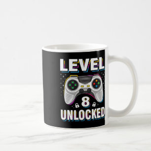 Mug 8e anniversaire Garçon niveau 8 vidéo déverrouillé