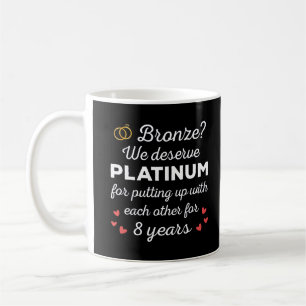 Mug 8ème anniversaire Mariage I - Bronze Funny Couple
