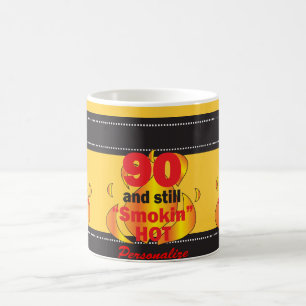 Mug 90 et toujours anniversaire chaud de Smokin
