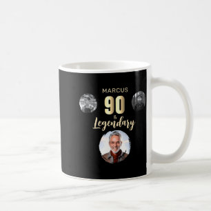 Mug 90 légendaire 3 Photos Or 90e Anniversaire