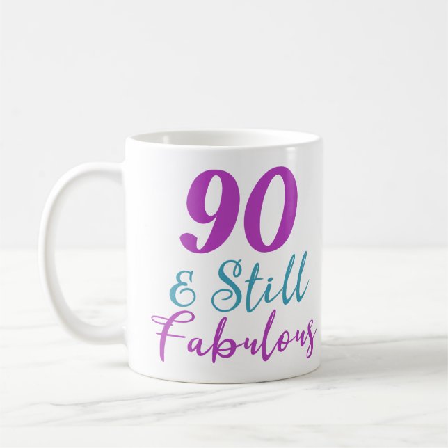 Mug 90e anniversaire Toujours fabuleux (Gauche)