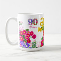 90e fête d'anniversaire - Bouquet floral 90 ans