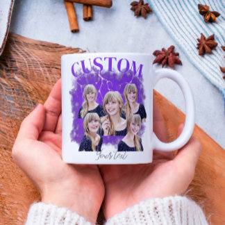 Mug 90's bootleg rap tee custom photo