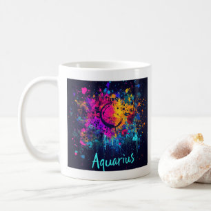 Mug "90s Throwback Aquarius : Splatter Paint Mug"