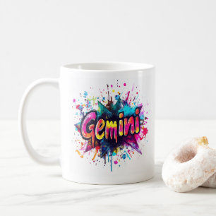 Mug "90s Throwback Gemini : Splatter Paint Mug"