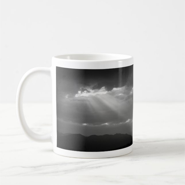 Mug 91:1 de psaume, 2 sur un paysage de BW (Gauche)
