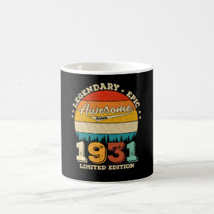Mug 91 Ans Awesome depuis 1931 91e Anniversaire Cadeau