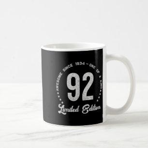 Mug 92 ans Vintage 19 Édition Limitée 92e Anniversaire