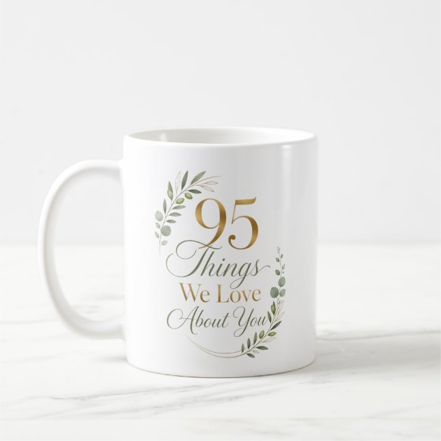 Mug 95 choses personnalisées que nous aimons de vous (Gauche)
