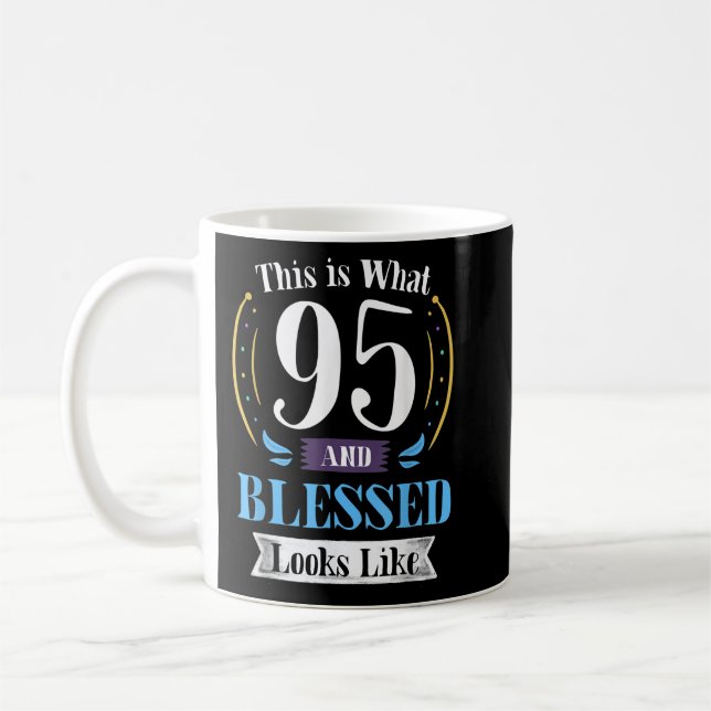 Mug 95 et Bl.ès 95e cadeau d'anniversaire pour hommes  (Gauche)