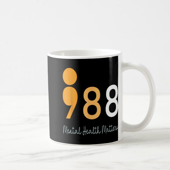 Mug 988 Semicolon Mental Health S Suicide Preven  (Droite)