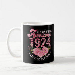 Mug 98 Année Vieux rose Vintage 1924 Don anniversaire