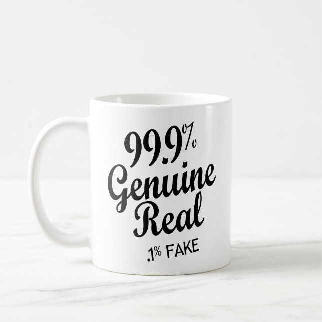 Mug 99,9% Véritable Réel .1% Faux (Gauche)