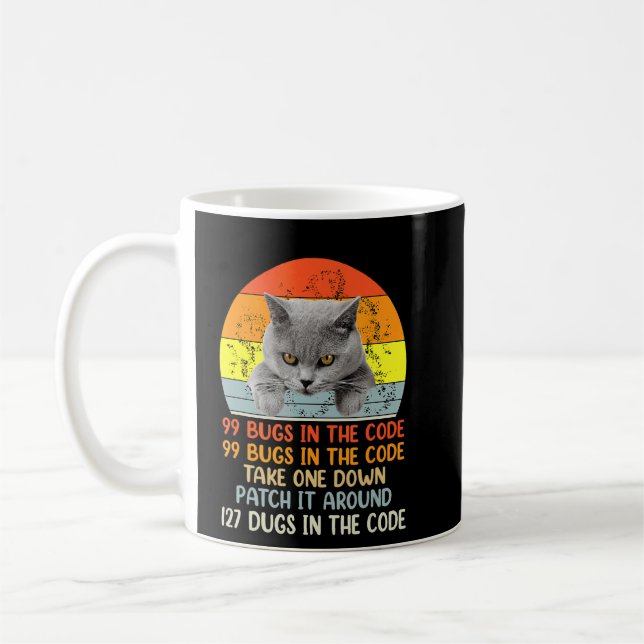 Mug 99 Petits Bugs Dans Le Code Cat (Gauche)