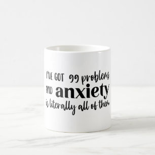 Mug 99 Problèmes Drôle Cadeau de santé mentale