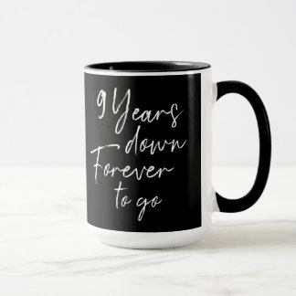 Mug 9 ans à jamais aller 9e anniversaire de mariage