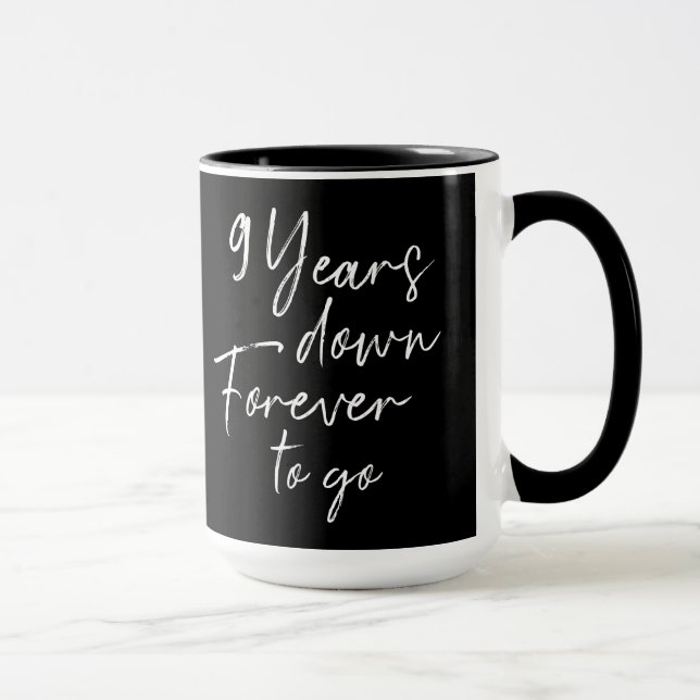Mug 9 ans à jamais aller 9e anniversaire de mariage (Droite)