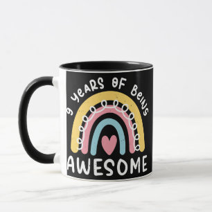 Mug 9 Ans Fille Anniversaire 9e Être Awesome mignon